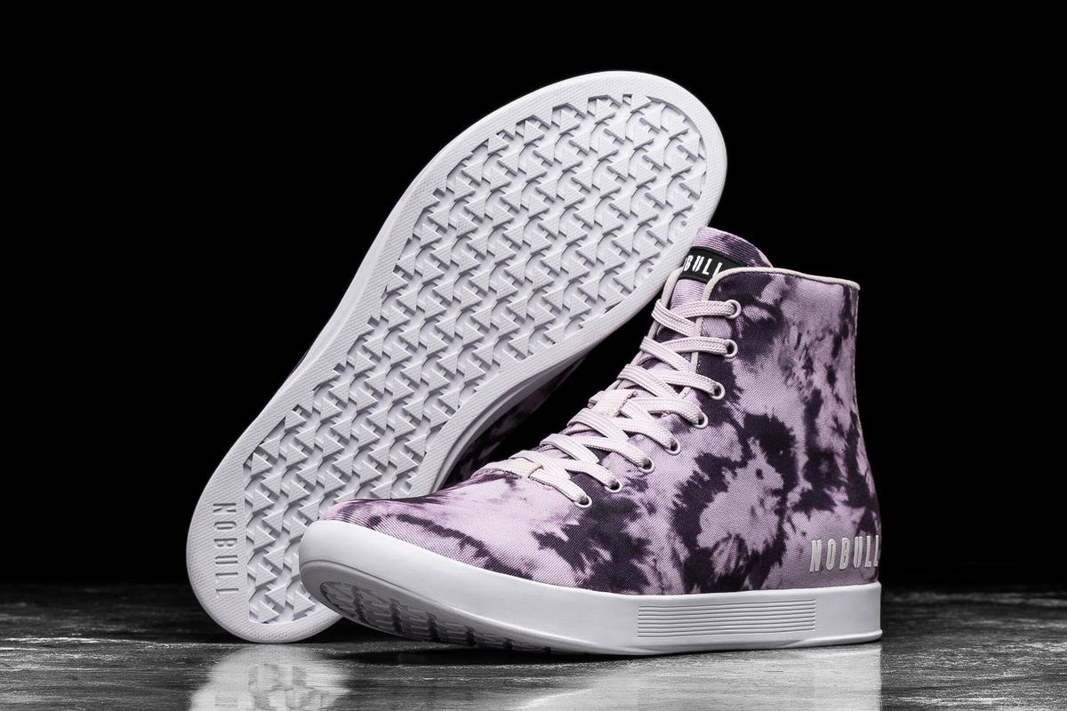 Nobull High-Top Tie-Dye Canvas Men's Trainers Purple | Australia (UK7860)